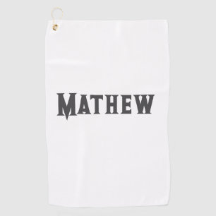eenvoudige eerste letter monogram add your name le golfhanddoek