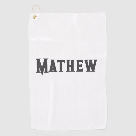 eenvoudige eerste letter monogram add your name le golfhanddoek (Voorkant)
