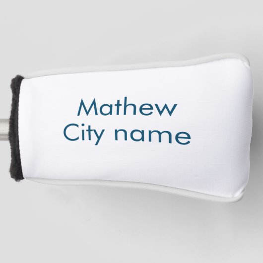 eenvoudige eerste letter monogram add your name le golfheadcover (Voorkant)