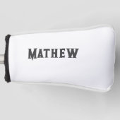 eenvoudige eerste letter monogram add your name le golfheadcover (Voorkant)