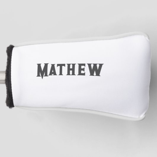 eenvoudige eerste letter monogram add your name le golfheadcover (Voorkant)