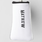 eenvoudige eerste letter monogram add your name le golfheadcover (Draai 90)