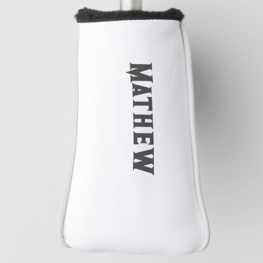 eenvoudige eerste letter monogram add your name le golfheadcover (Draai 90)