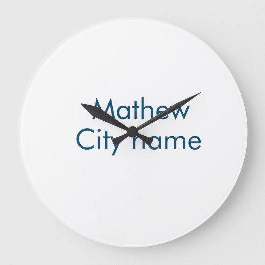 eenvoudige eerste letter monogram add your name le grote klok (Voorkant)