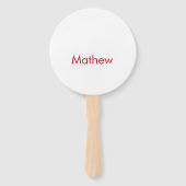 eenvoudige eerste letter monogram add your name le handwaaier (Voorkant)