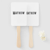 eenvoudige eerste letter monogram add your name le handwaaier (Voorkant en achterkant)