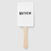 eenvoudige eerste letter monogram add your name le handwaaier (Achterkant)