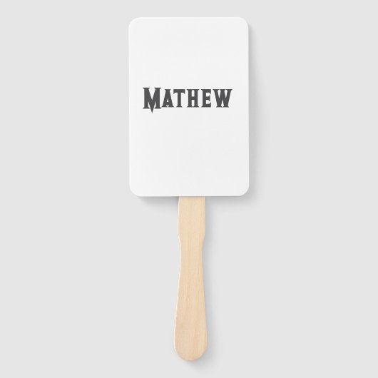 eenvoudige eerste letter monogram add your name le handwaaier (Voorkant)