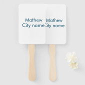 eenvoudige eerste letter monogram add your name le handwaaier (Voorkant en achterkant)