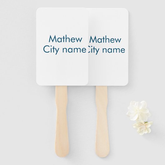 eenvoudige eerste letter monogram add your name le handwaaier (Voorkant en achterkant)