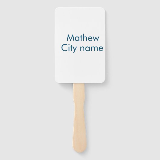 eenvoudige eerste letter monogram add your name le handwaaier (Achterkant)