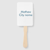 eenvoudige eerste letter monogram add your name le handwaaier (Voorkant)