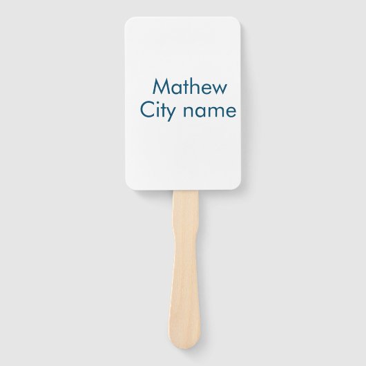 eenvoudige eerste letter monogram add your name le handwaaier (Voorkant)