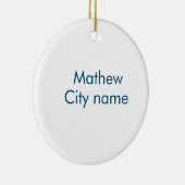 eenvoudige eerste letter monogram add your name le keramisch ornament (Rechts)