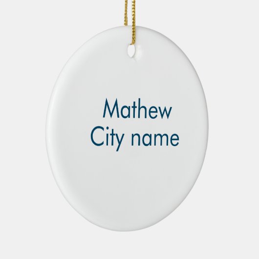 eenvoudige eerste letter monogram add your name le keramisch ornament (Rechts)