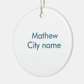 eenvoudige eerste letter monogram add your name le keramisch ornament (Links)