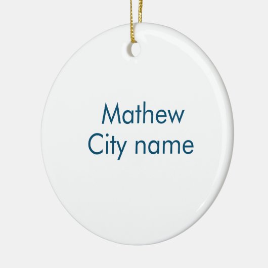 eenvoudige eerste letter monogram add your name le keramisch ornament (Links)