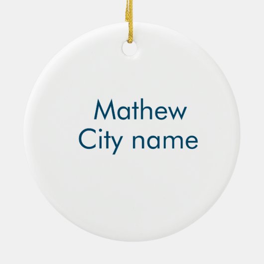 eenvoudige eerste letter monogram add your name le keramisch ornament (Achterkant)