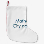 eenvoudige eerste letter monogram add your name le kleine kerstsok (Voorkant)