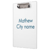 eenvoudige eerste letter monogram add your name le klembord (Links)