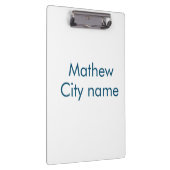 eenvoudige eerste letter monogram add your name le klembord (Rechts)