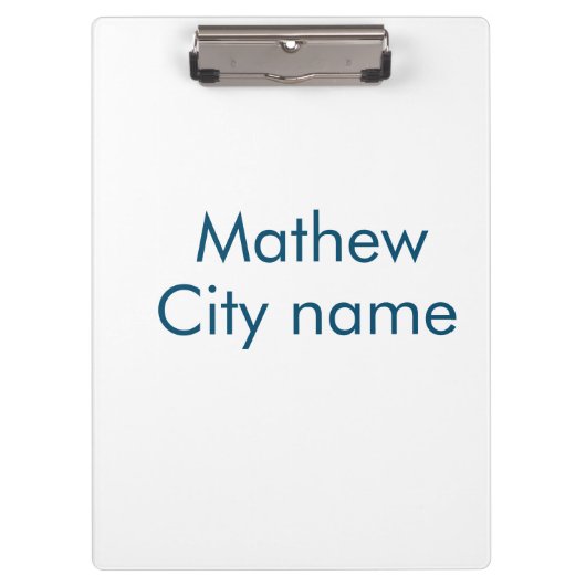 eenvoudige eerste letter monogram add your name le klembord (Voorkant)