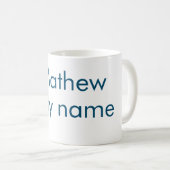 eenvoudige eerste letter monogram add your name le koffiemok (Voorkant rechts)