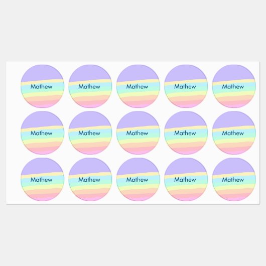 eenvoudige eerste letter monogram add your name le labels (Vel)