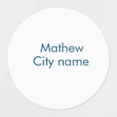 eenvoudige eerste letter monogram add your name le labels (Design 2)