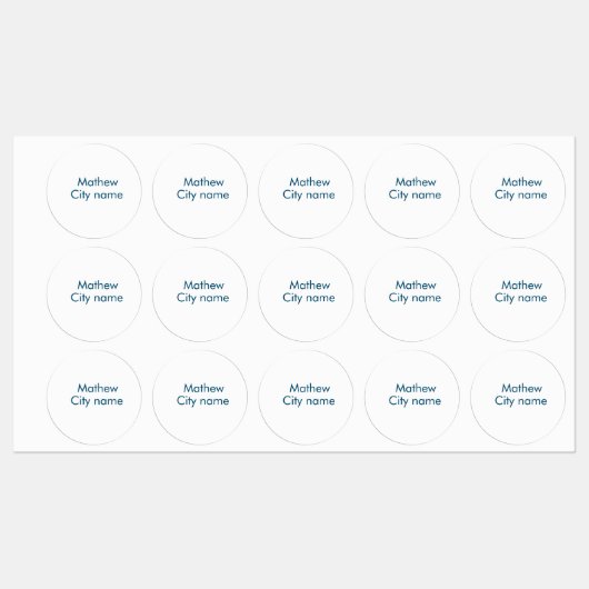 eenvoudige eerste letter monogram add your name le labels (Vel)