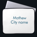 eenvoudige eerste letter monogram add your name le laptop sleeve<br><div class="desc">ontwerp</div>