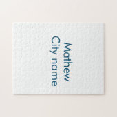 eenvoudige eerste letter monogram add your name le legpuzzel (Horizontaal)