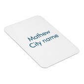 eenvoudige eerste letter monogram add your name le magneet (Rechterzijde)