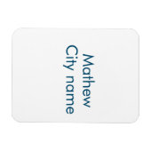 eenvoudige eerste letter monogram add your name le magneet (Horizontaal)