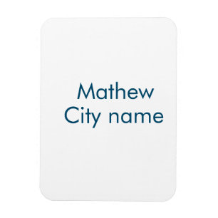 eenvoudige eerste letter monogram add your name le magneet