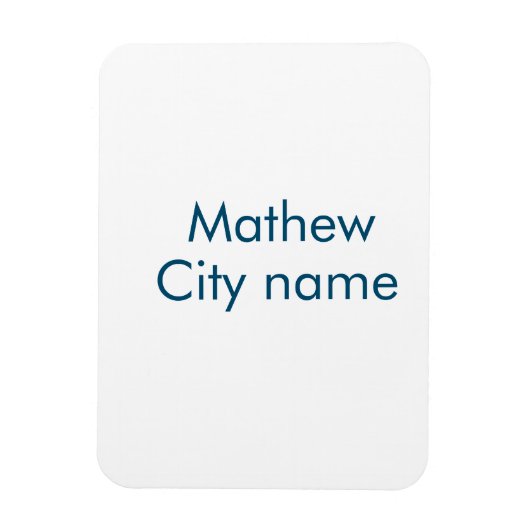 eenvoudige eerste letter monogram add your name le magneet (Verticaal)