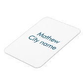 eenvoudige eerste letter monogram add your name le magneet (Linkerzijde)