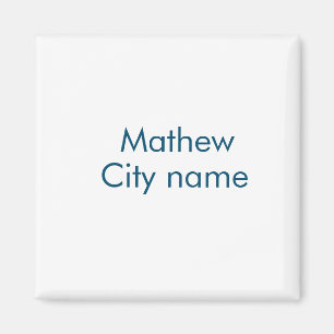 eenvoudige eerste letter monogram add your name le magneet