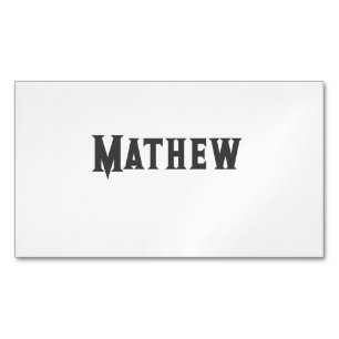 eenvoudige eerste letter monogram add your name le magnetisch visitekaartje