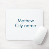 eenvoudige eerste letter monogram add your name le muismat (Met muis)