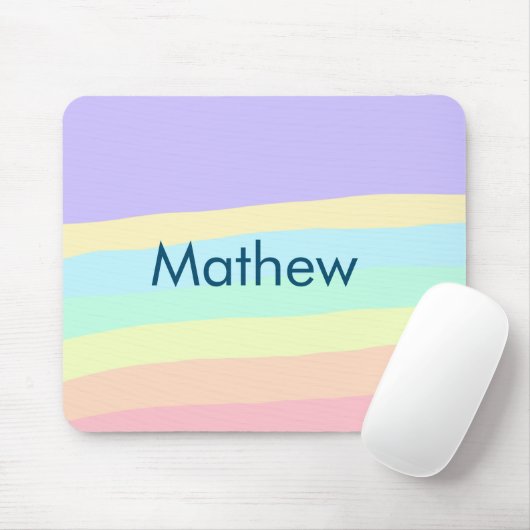 eenvoudige eerste letter monogram add your name le muismat (Met muis)