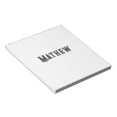 eenvoudige eerste letter monogram add your name le notitieblok (Schuin)