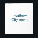 eenvoudige eerste letter monogram add your name le notitieblok<br><div class="desc">ontwerp</div>