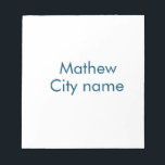 eenvoudige eerste letter monogram add your name le notitieblok<br><div class="desc">ontwerp</div>