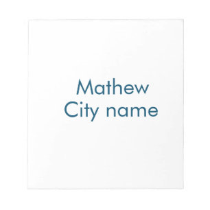 eenvoudige eerste letter monogram add your name le notitieblok