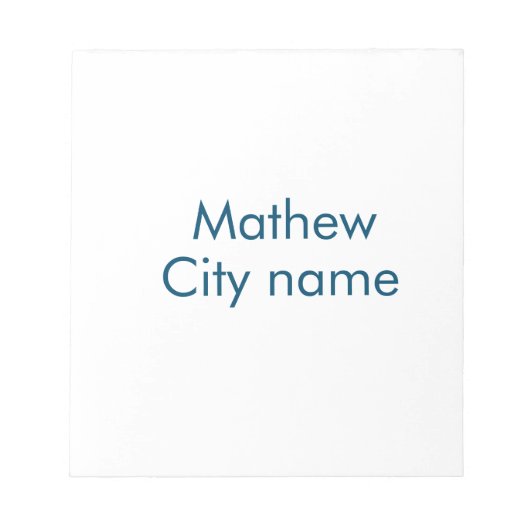 eenvoudige eerste letter monogram add your name le notitieblok (Voorkant)