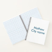 eenvoudige eerste letter monogram add your name le notitieboek (Binnen)