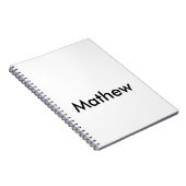 eenvoudige eerste letter monogram add your name le notitieboek (Rechterzijde)