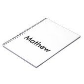 eenvoudige eerste letter monogram add your name le notitieboek (Linkerzijde)