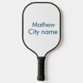 eenvoudige eerste letter monogram add your name le pickleball paddle (Achterkant)
